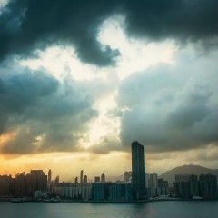 Kowloon at sunset