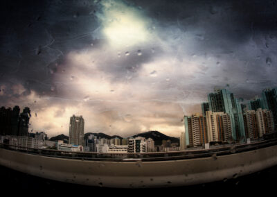 Hong Kong in rain