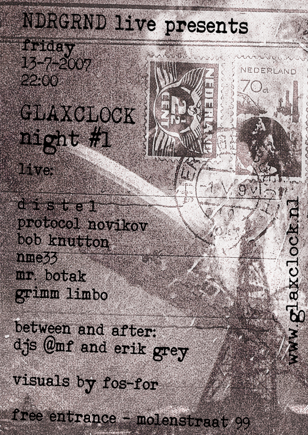 Glaxclock Night #1 Flyer